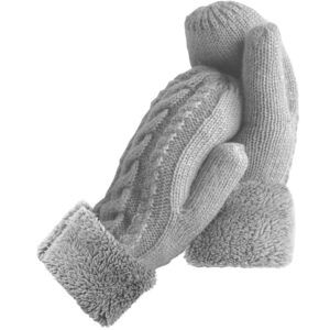 9185 Winter Warm Mittens For Women, Cozy Thick Knitted Glovess &